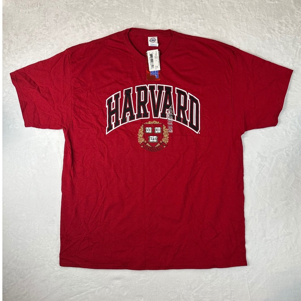 Harvard University T-Shirt Mens XXL Crimson Red Delta Pro Weight Ivy League NWT